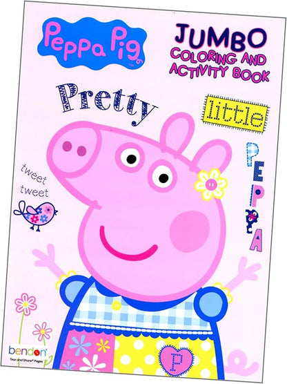 Peppa Coloring Books Stickers Activity Set - Bundle Includes Thomas The Train Coloring Book, Peppa Pig Coloring Book, Stickers, Reward Stickers, and More
