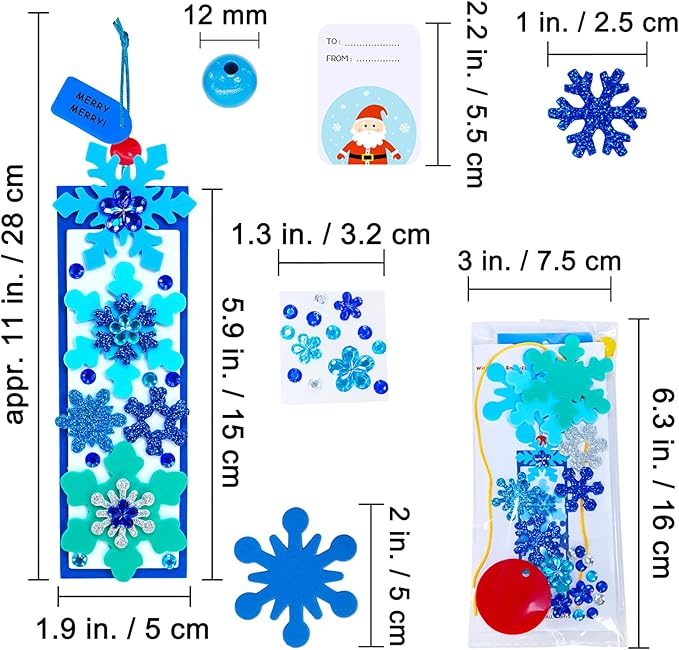 Winlyn 24 Sets Christmas Craft Kits Winter Crafts DIY Christmas Ornaments Decorations Craft Kits Festive Foam Stickers Christmas Arts and Crafts for Kids Holiday Home Classroom Activities Party Favors