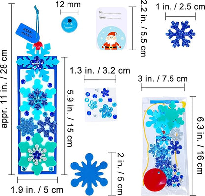 Winlyn 24 Sets Christmas Craft Kits Winter Crafts DIY Christmas Ornaments Decorations Craft Kits Festive Foam Stickers Christmas Arts and Crafts for Kids Holiday Home Classroom Activities Party Favors