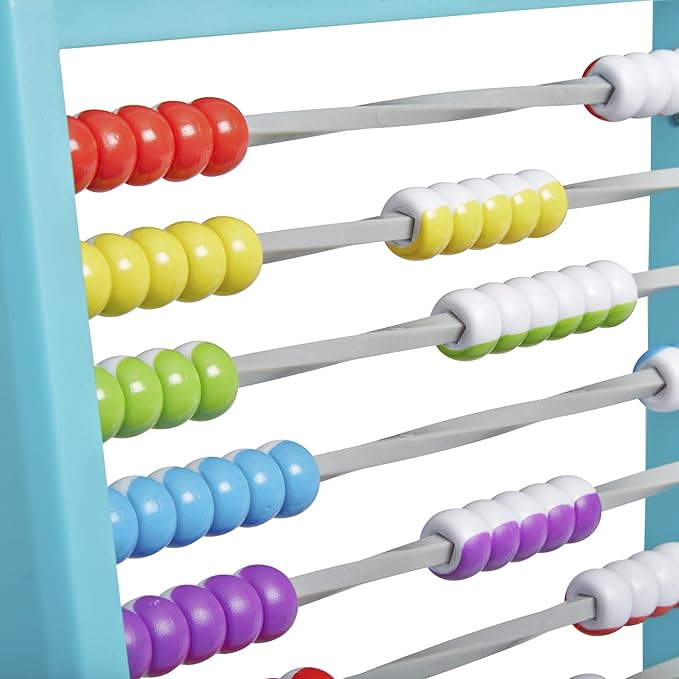 hand2mind Color Changing Plastic 100 Bead Abacus, Abacus for Kids Math, Math Manipulatives Kindergarten, Counting Rack for Kids, Counters for Kids Math, Educational Toys for Elementary Kids (Set of 1)