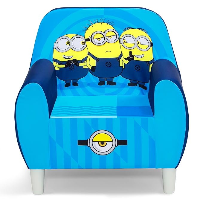 Delta Children Minions Foam Chair for Kids, Blue
