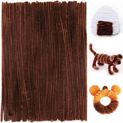 Praisebank Pipe Cleaners for Crafts (200pcs in Brown), 12 inch Long Pipe Cleaners, Brown Pipe Cleaners.…