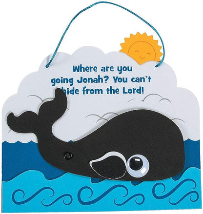 Jonah and The Whale Craft Kit - Makes 12 - Religious Crafts for Kids and Fun Sunday School Activities