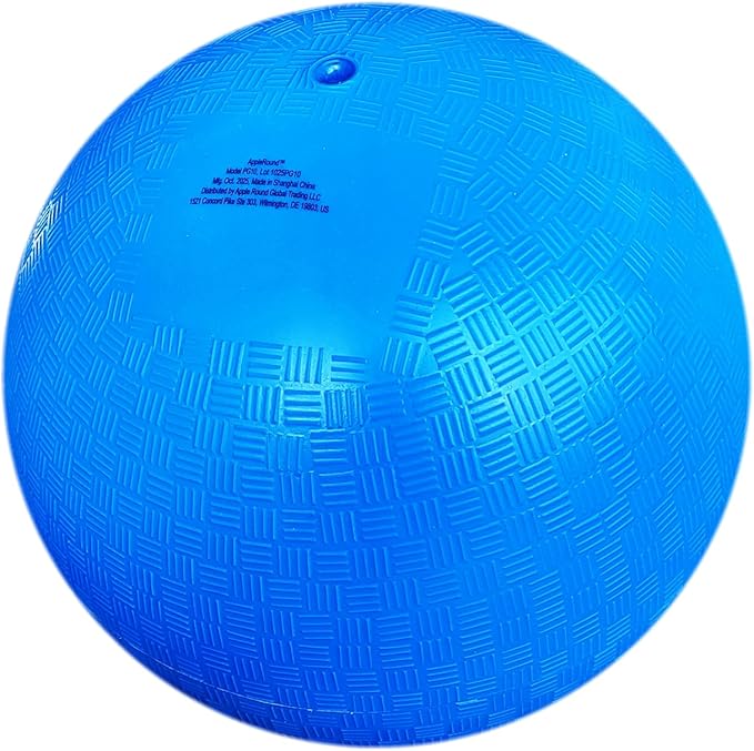 AppleRound Pack of 4 Sports Balls with Pump for Kids and Teens - 1 Each of 8.5-Inch Soccer, Basketball, Playground Ball, and 9-Inch Football