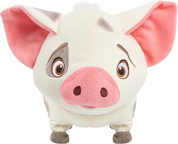 Disney Princess Moana Walk & Snort Pua Plush, Sounds, Movement, Stuffed Animal, Pig, Kids Toys for Ages 3 Up by Just Play