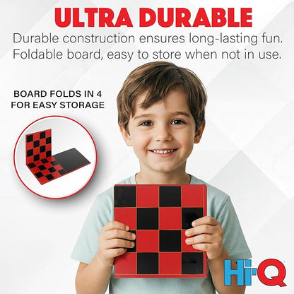 HI-Q Classic Chess Board Game – Educational Strategy Set for Kids, Adults & Beginners – Standard Style Pieces with Folding Board – Family Game Night