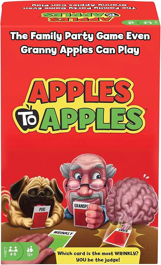 Mattel Games Apples to Apples Card Game with Family-Friendly Words to Make Crazy Combinations for Kids, Adults, Families, Parties