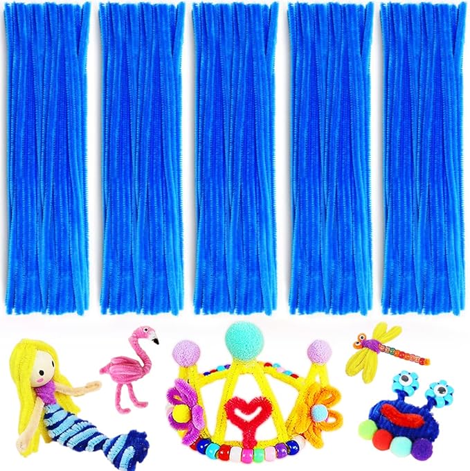 Pipe Cleaners, Pipe Cleaners Craft, Arts and Crafts, Crafts, Craft Supplies, Art Supplies (Blue)…