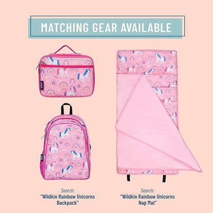 Wildkin Kids Insulated Lunch Box Bag for Boys & Girls, Reusable Kids Lunch Box is Perfect for Elementary, Ideal for Snack Bento Bags (Rainbow Unicorn)