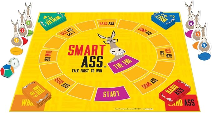 University Games, Smart Ass Trivia The Ultimate Who, What, Where Party Game , for Families and Adults Ages 12 and Up and 2 to 6 Players