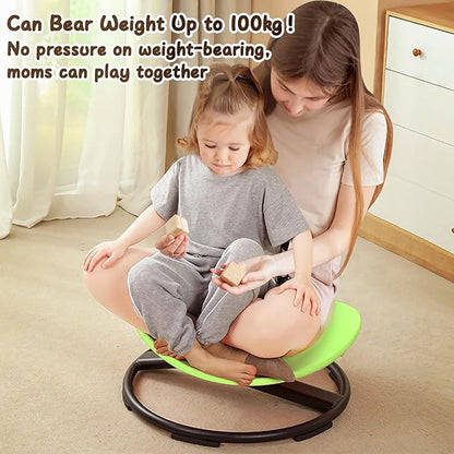 Kids Sensory Chair for Autism Kids Swivel Chair, Sensory Spin Chair Seat Improve Physical Coordination Wobble Chair for Kids Sit and Spin Relief of Motion Sickness