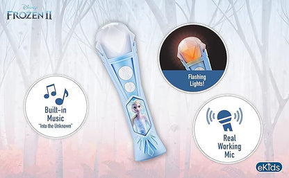 Frozen Sing Along Microphone Toy for Kids with Built-in Music and Flashing Lights, Frozen Toys for Kids