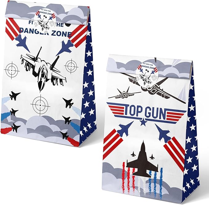 Fighter Jet Pilot Party Favor Bags Fighter Pilot Goodie Bags Fighter Jet Pilot Party Favors for Kids Fighter Jet Pilot Birthday Party Supplies