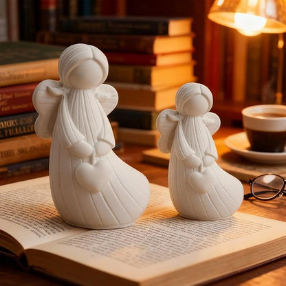 2Pcs Angel Resin Silicone Mold Set Clear Epoxy Resin Casting Molds for Flower Preservation DIY Bookends Art Crafts Home Decor Ornament Keepsake Making Casting Projects Soap Clay Candle