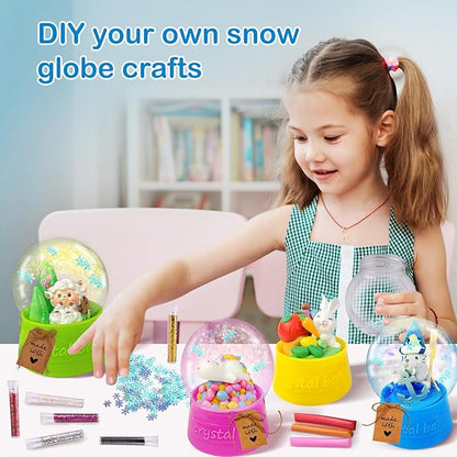 Make Your Own Water Globe - Snow Water Stem Projects DIY Activities Glitters Supplies Perfect Arts and Crafts Clay for Girls Boys Kids