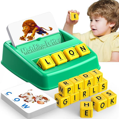 SAITCPRY Toys for Ages 2-4 4-6,Educational Toys for 3 4 5 Year Old for Toddlers 2-4 Year Matching Letter Games for 3-5 Montessori Toys for Kids Birthday Halloween Christmas Stocking Stuffer Gifts