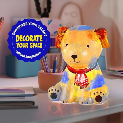 Paint Your Own Dog Lamp Kit, Art Supplies Arts & Crafts Kit, Painting kit for Kids 6-12, Arts and Crafts for Kids Ages 8-12, Toys Girls Boy Birthday Gift Ages 3 4 5 6 7 8 9 10 11 12+