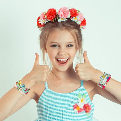 Preppy Friendship Bracelets for Girls Jewelry: Stackable Surfer Bracelets for Women Teen Girls Stuff