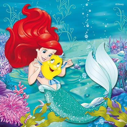 Ravensburger Disney Princesses Puzzle Set | 3 x 49-Piece Jigsaw Puzzles | Unique Piece Design | Fosters Brain Development in Kids | FSC Certified Materials