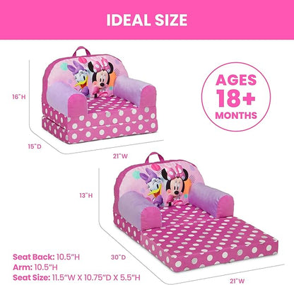 Delta Children - Minnie Mouse Cozee Buddy Flip-Out Kids Chair, Pink