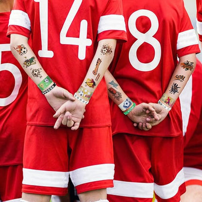 60PCs Soccer Party Favor Soccer Silicone Bracelet Soccer Slap Bracelet Tattoos for Sports Themed Birthday Party Decor Goodie Bag Fillers(Soccer)