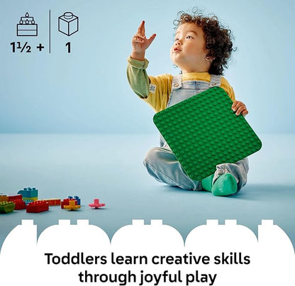 LEGO DUPLO Green Building Plate - Learning and Educational Building Toy for Toddlers, Preschool, Boys and Girls, Ages 1.5+ - Gift Ideas for Birthdays - 10460