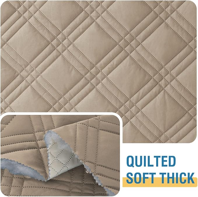 H.VERSAILTEX 100% Waterproof Recliner Cover Electric Power Lift Recliner Chair Covers with Elastic Band Recliner Cover Fitted Standard Large Power Lift Recliner with Storage Pockets,Taupe/Beige