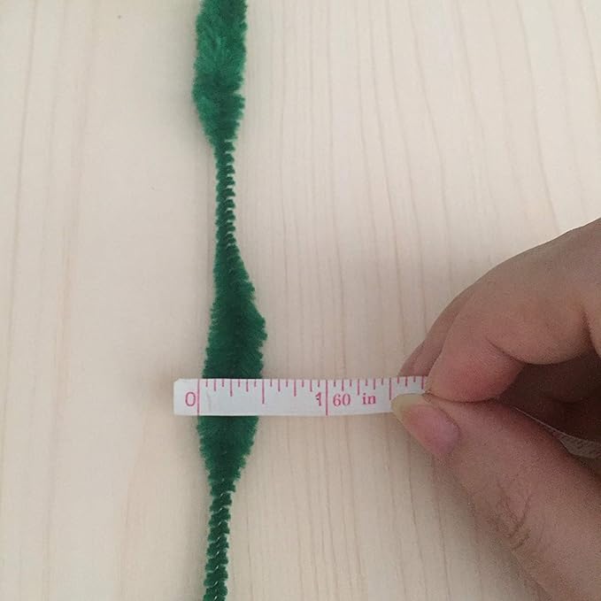 Pack of 100 Pipe Cleaners Fuzzy Bumpy Chenille Stems for Creative Handmade DIY Art Craft (Blackish Green)