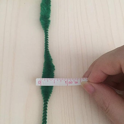 Pack of 100 Pipe Cleaners Fuzzy Bumpy Chenille Stems for Creative Handmade DIY Art Craft (Blackish Green)