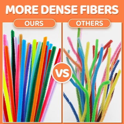 200pcs Pipe Cleaners, Pipe Cleaners for crafts, Craft Supplies Chenille Stems for Art&Craft Christmas DIY projects(12inch*6mm,Brown)