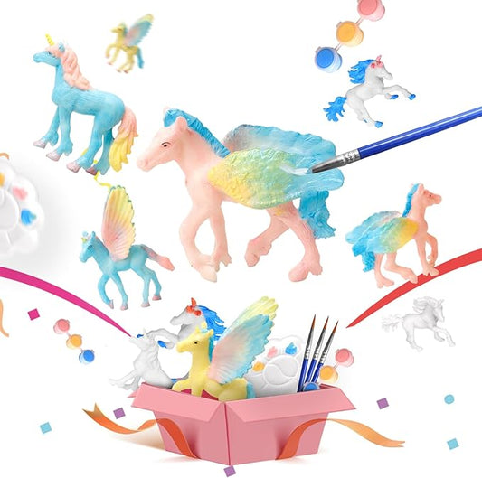 Unicorns Painting Kit Pack 8 for Girls Unicorn Party Favors, Birthday Party Favors, Art & Crafts Activity, Great for Easter Basket Stuffers