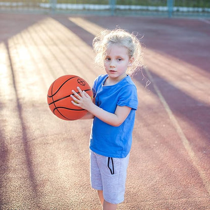 KUYOTQ Kids Toddler Youth Adult Size 3/4/5/6/7 Basketball 22/25.5/27.5/28.5/29.5" Thickened Rubber or Faux Leather Indoor Outdoor Basketball for Boys Girls Womens Mens Basket Ball Gifts