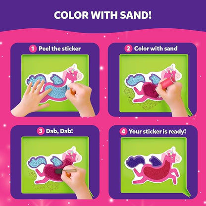 Skillmatics Art & Craft Activity - Sand-Tastic Art Unicorns & Princesses, Sand Art for Kids, Craft Kits & Supplies, DIY Creative Activity, Valentine's Day Gifts for Ages 4, 5, 6, 7, 8, 9, 10