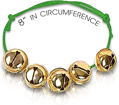 ArtCreativity 24 Pack Christmas Jingle Bell Bracelets, christmas party favors for adults, Easy to Adjust, Jingle Gold Bells, Christmas Stocking Stuffers for Kids and Adults, Red and Green