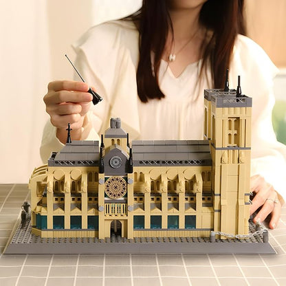 Notre-Dame de Paris Cathedral World Famous Architectural Model Building Blocks Set 1382 Pieces Puzzle Toys Gifts for Kid and Adult