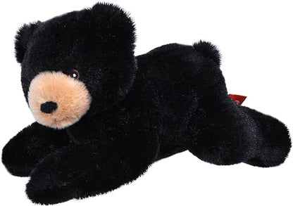 Wild Republic EcoKins Mini Black Bear Stuffed Animal 8 inch, Eco Friendly Gifts for Kids, Plush Toy, Handcrafted Using 7 Recycled Plastic Water Bottles (24807)
