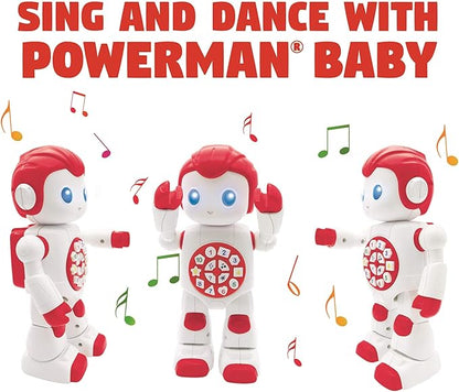 LEXiBOOK Powerman First Smart Interactive Toy Learning Robot Toy for Kids Dancing Plays Music Quiz Numbers Shapes Colors Boy Girl Robot Junior Red/White - ROB15EN