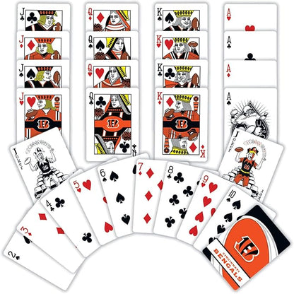 MasterPieces - NFL Playing Cards, Officially Licensed Cincinnati Bengals Football Deck, Family Games for Adults and Kids, Standard Index