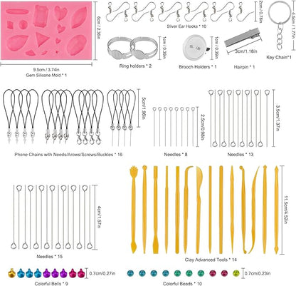 ifergoo Polymer Clay Starter Kit, 92 Colors 0.9oz/Block Oven Bake Modeling Clay, Non-Toxic Molding DIY Kids Clay with Sculpting Tools for Boys and Girls, Beginner