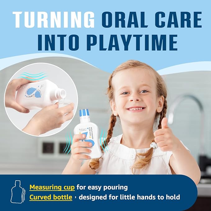Kids mouthwash, Alcohol Fluoride Free Mouthwash for Kids, Natural P113+, Original Flavor, 11.08 fl oz