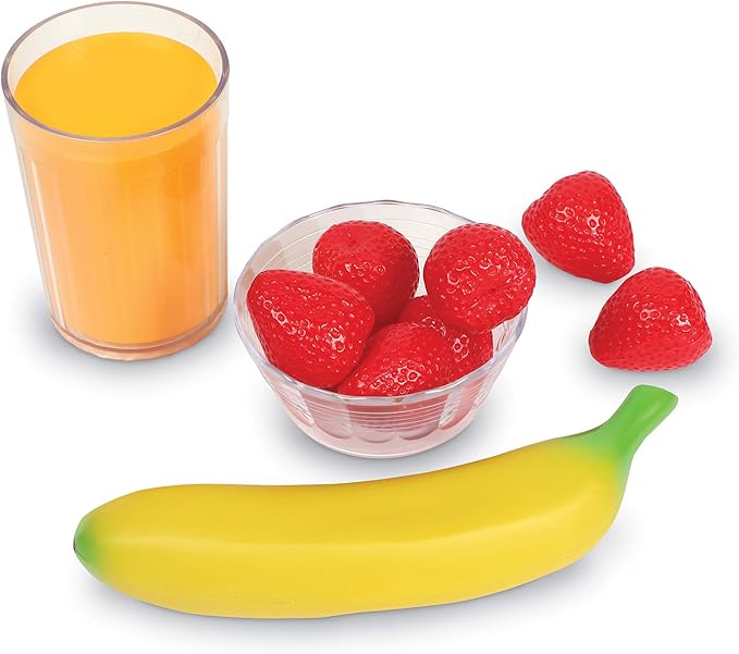 Learning Resources Healthy Breakfast Basket - 18 Pieces, Ages 3+ Pretend Play Food for Toddlers, Preschool Learning Toys, Kitchen Play Toys for Kids