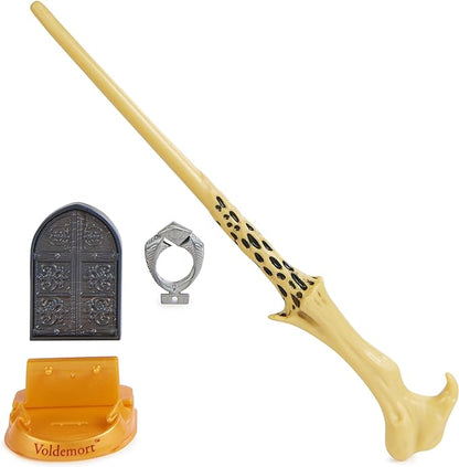 Wizarding World Harry Potter, 12-inch Magical Collector Voldemort Wand with Stand & Die-cast Icon, Magical Artifacts Series