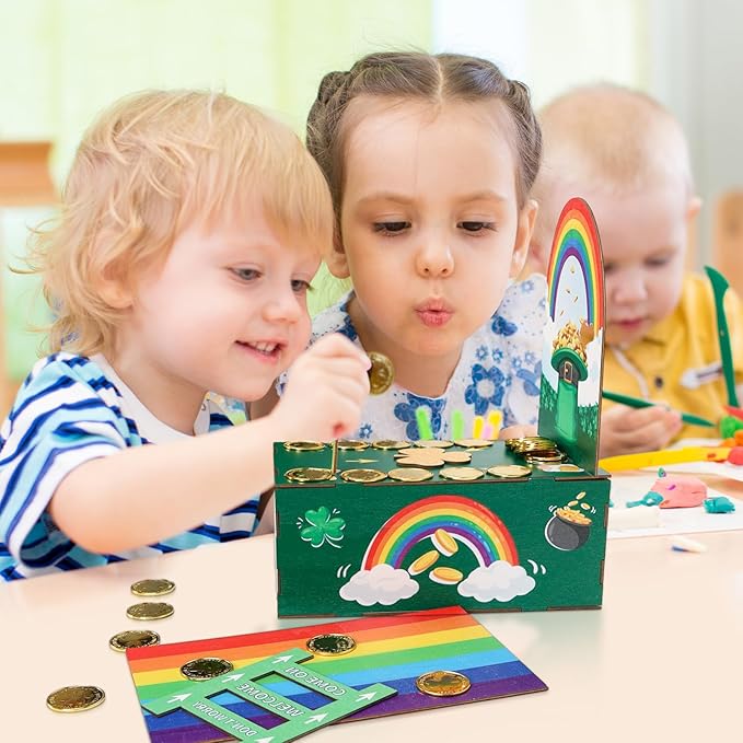 NNG St Patricks Day Decorations Leprechaun Trap Crafts Kit for Kids DIY to Catch a Leprechaun Trap Craft for St Patricks Day Party Supplies