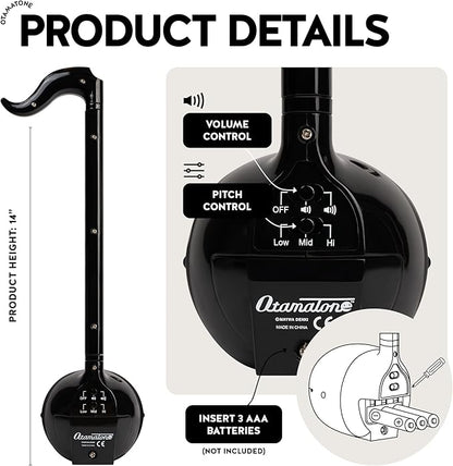 Otamatone Japanese Electronic Musical Instrument Portable Music Synthesizer from Japan by Maywa Denki Educational Fun Gift for Children, Teens & Adults - Black Blue Unicorn Set