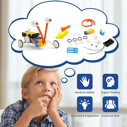 4 Set Bulk Robot Kits for Kids 8-12, STEM Crafts Robotics Science Projects STEM Toys for Boys Girls, Electronics Building Craft Kit Classroom Activities 1st 2nd 3rd Grade 8 9 10 11 12 Year Old