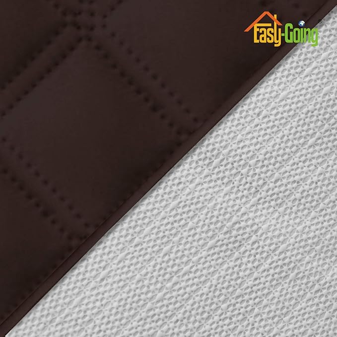 Easy-Going Sofa Slipcover Loveseat Cover Waterproof Couch Cover Washable Sofa Cover for 2 Cushion Couch Non-Slip Fabric Furniture Protector with Pocket for Pets Kids Dog Cat (Loveseat, Chocolate)