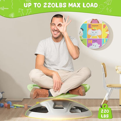 Brelley Sensory Spinning Chair for Kids, Autistic Kids Swivel Chair, Sensory Activity Toy for Toddlers, Physical Coordination Training Indoor & Outdoor Autism Sensory Products