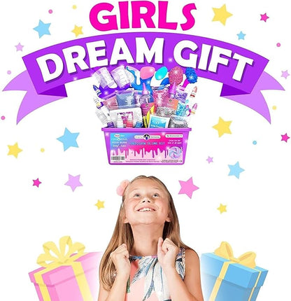 Original Stationery Slime Making Kit - Multicolor, Glow-in-The-Dark, Bubble Gum Scent - DIY Unicorn Slime Kit with Glitter & Clay Add-Ins - Holiday Activity & Birthday Gift for Kids Ages 7+