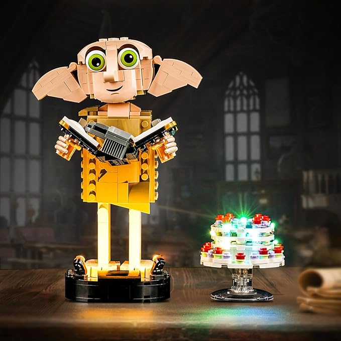 Upgraded Led Light Kit Compatible with Lego Dobby The House-Elf Building Set, Compatible with Lego 76421 Model, Gift Idea for Adult Builders and Fans (Model Not Included)