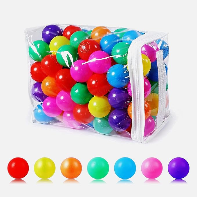 Ball Pit Balls Plastic Balls for Ball Pit Phathalate Free BPA Free Plastic Balls 100pcs 2.2" Set for Toddlers for Play Tent Tunnel